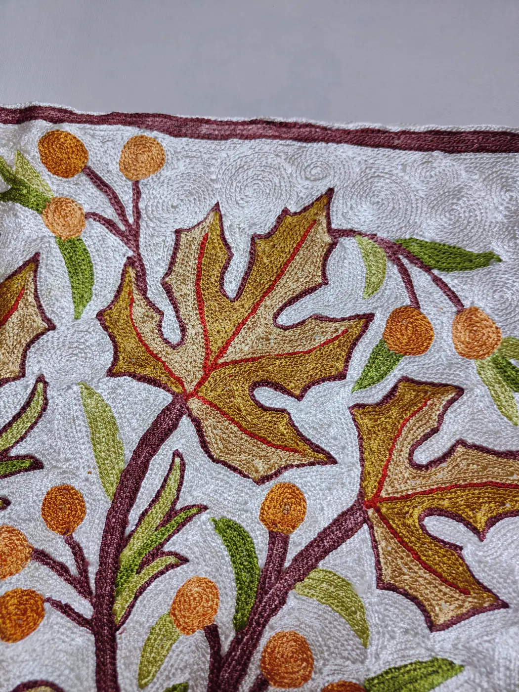 Kashmiri Wall-hanging Gulnaz with Hand Chain-stitch Work (3x2ft) - Image 2