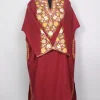 Farhana Kashmiri Soft Pink Cashmilon Pheran for Women with Sleeve Point Aari Kaam