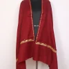 Kashmiri Toosha Stole for Women with Botte Tilla Embroidery Gulnaar Maroon
