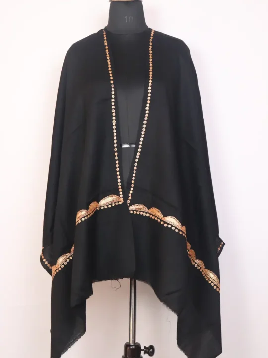Kashmiri Toosha Stole for Women with Botte Tilla Embroidery | Siyaah Rooh