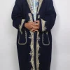 Kashmiri Andaaz Blue Woolen Gown for Men with Hand Aari Kaam