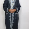 Mehnaaz Kashmiri Grey Woolen Gown for Men with Hand Aari Embroidery