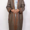 Kashmiri Brown Woolen Gown for Men Shaheen With Hand Aari Work