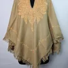 Naz Kashmiri Woolen Poncho with Aari Embroidery for Women