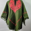 Kashmiri Meher Poncho with Aari Work in Cashmilon Wool