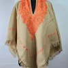 Kashmiri Beige Poncho Top for Women Haseen with Aari Embroidery