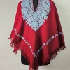 Maroon Aari Kashmiri Poncho Top for Women – Naqsh