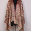 Kashmiri Beige Kani Stole for Women | Noor with Multicolour Floral Design