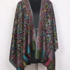 Kashmiri Kani Stole for Women Mahnoor Black with Multicolour Floral Motifs