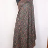 Kashmiri Jaanbaz Kani Woolen Shawl for Men Grey with Multicolour Floral Design