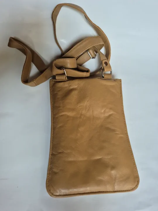 Aatish Kashmiri Pure Leather Mobile Sling Pouch with Aari Embroidery - Image 3