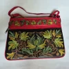 Kashmiri Pure Leather Sling Bag with Gulshan Aari Embroidery