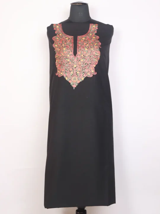 Kashmiri Ruby Cotton 2pc Unstitched Suit for Women | Mahira with Aari Hand Embroidery