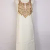 Kashmiri Aroosa 2pc Suit for Women | Off-White Ruby Cotton with Hand Aari Floral Kaam