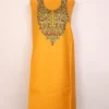 Zoon Kashmiri Yellow 2pc Suit for Women | Ruby Cotton with Hand Aari Floral Kadhai