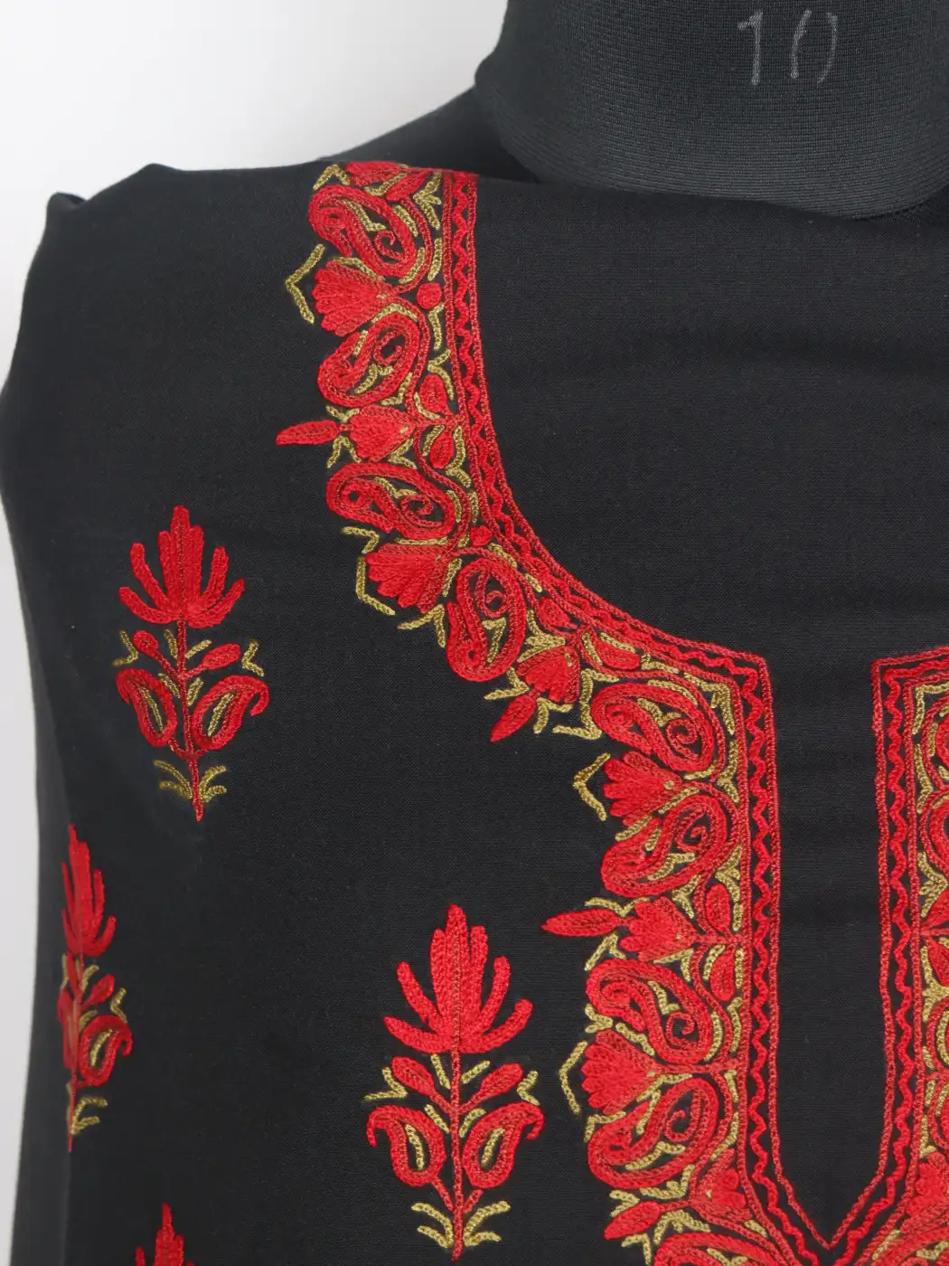 Nazakat Kashmiri 2pc Suit for Women | Summer Cool Cotton with Hand Aari Booti Work - Image 3