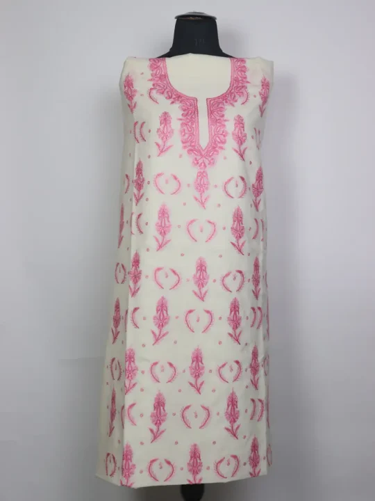 Kashmiri 2pc Suit for Women Gulabo Summer Cool Cotton with Hand Aari Booti Kadhai