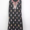 Kashmiri Black Nazneen 2pc Suit for Women | Summer Cool Cotton with Hand Aari Tulip Booti Work