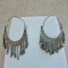 Kashmiri Handmade Nazakat Bali Earrings with Engraved Crescent Design