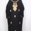 Kashmiri Gulnaar Black Cashmilon Pheran for Women with Botte Tilla Embroidery