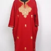 Mehjoor Kashmiri Red Cashmilon Pheran for Women with Botte Tilla Work