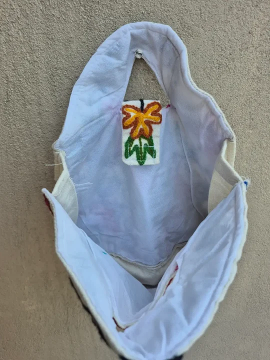 Gulrang Kashmiri Hand Embroidered Crewel Bag with Posh Naqsh - Image 2