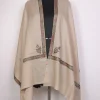 Naaz Beige Kashmiri Toosha Stole for Women with Paper Machie Style Hand Sozni Work