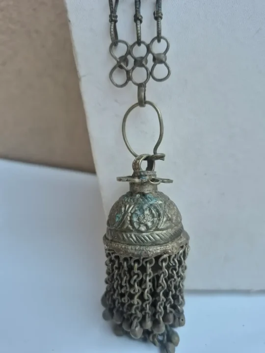 Dome Shaped Kashmiri Kanavji Handmade Earrings Vintage Over-the-Head Jewellery - Image 3