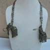 Vintage Kashmiri Kanavji Long Earrings Handmade Over-the-Head Jewellery with Dilkash Dome Details