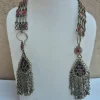Shokh Kashmiri Handmade Kanavji Long Earrings Vintage Over-the-Head Jewellery