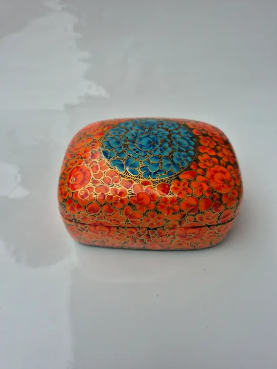 Kashmiri Paper Machie 3 x 4 Inch Box – Gul Floral Design