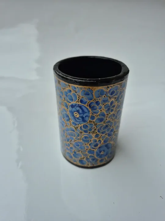 Office Brush Pen Holder in Kashmiri Paper Machie