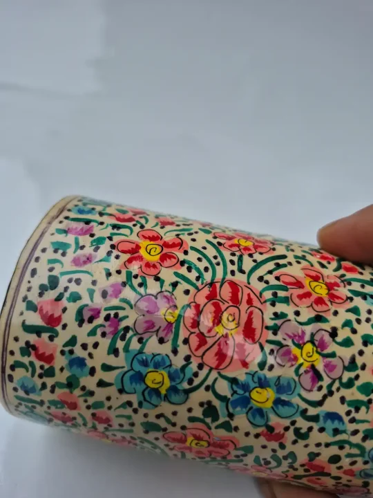 Kashmiri Aagaz Paper Machie Office Brush Pen Holder - Image 2