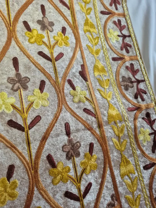 Yaqeen Kashmiri Soft Pink Prayer Mat with Aari Embroidery - Image 3
