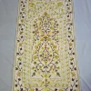 Aaftab Kashmiri Cream Prayer Mat with Floral Aari Embroidery