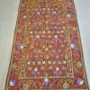 Sukoon Kashmiri Rust Brown Prayer Mat with Multicolour Aari Embroidery