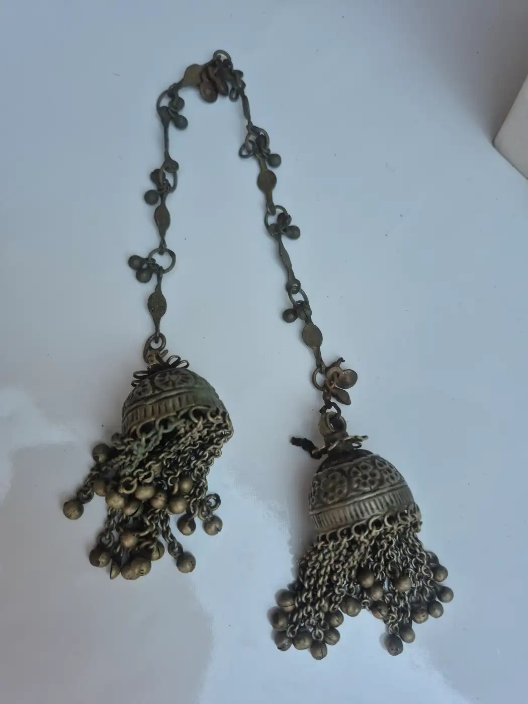 Handmade Vintage Kashmiri Kanavji Earrings Over-the-Head Jewellery - Image 2
