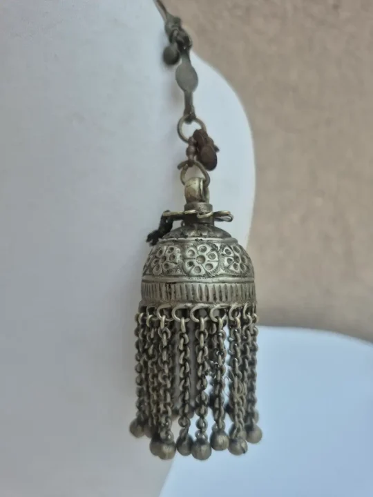 Handmade Vintage Kashmiri Kanavji Earrings Over-the-Head Jewellery - Image 3