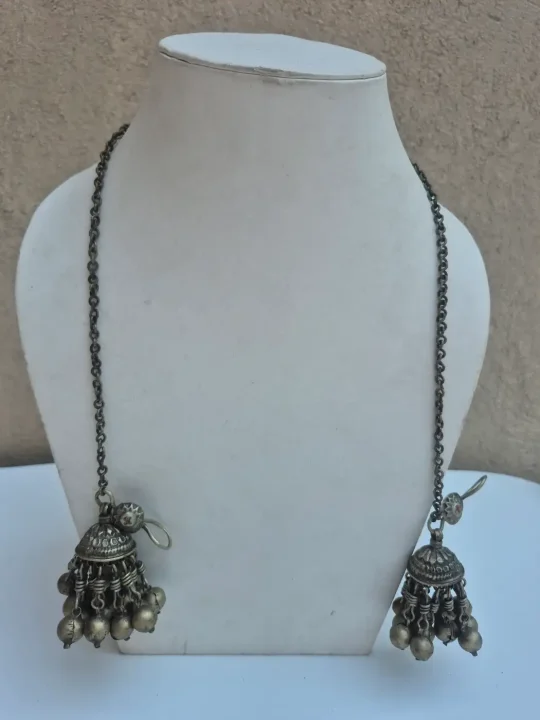Kashmiri Kanavji Earrings Handmade Andaaz Vintage Over-the-Head Jewellery