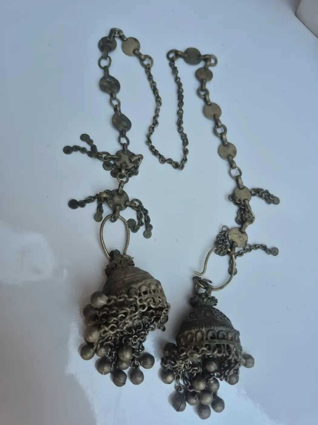 Kashmiri Vintage Handmade Kanavji Earrings Over-the-Head Jewellery - Image 2