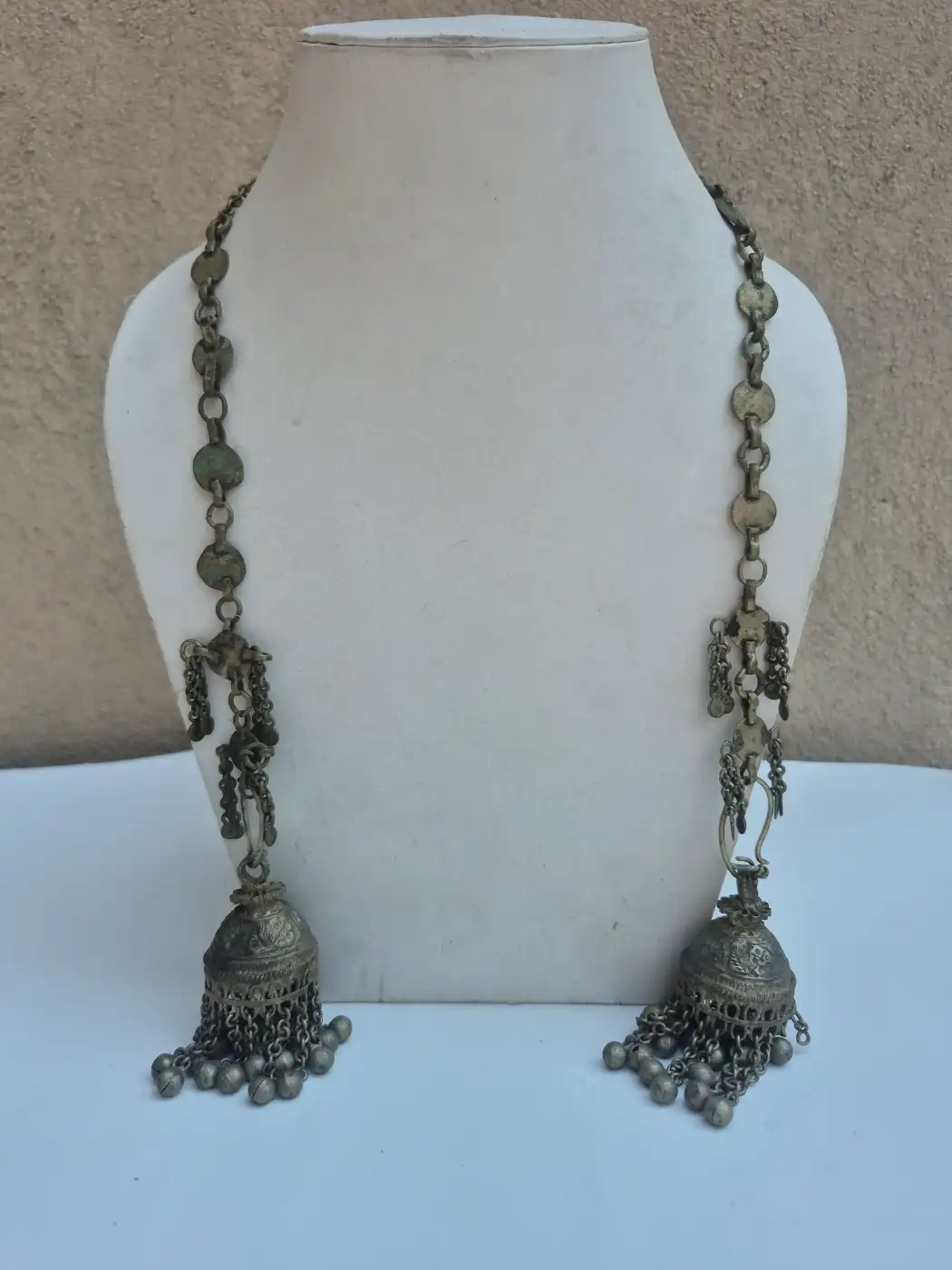 Kashmiri Vintage Handmade Kanavji Earrings Over-the-Head Jewellery