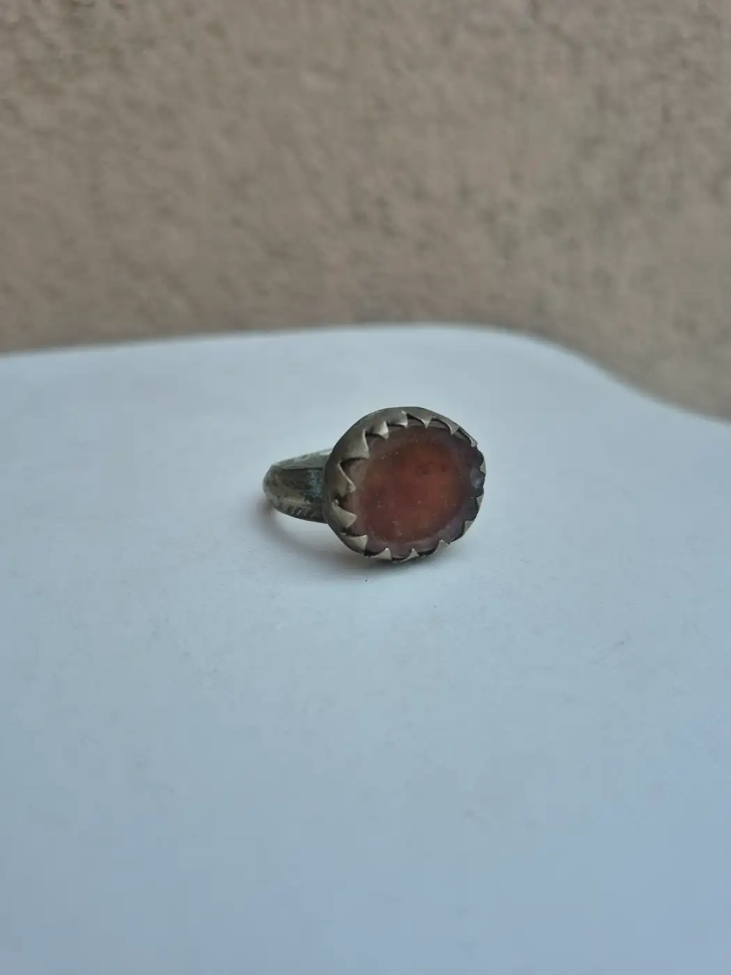 Heemal Kashmiri Vintage Handmade Traditional Stone Ring - Image 2
