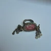 Kashmiri Vintage Mehnoosh Handmade Ring with Oval Stone Details