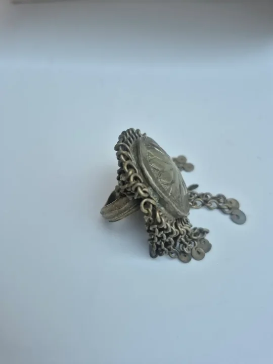 Kashmiri Handmade Ring | Vintage Angoothi or Waeej Naqsh Traditional Style - Image 3