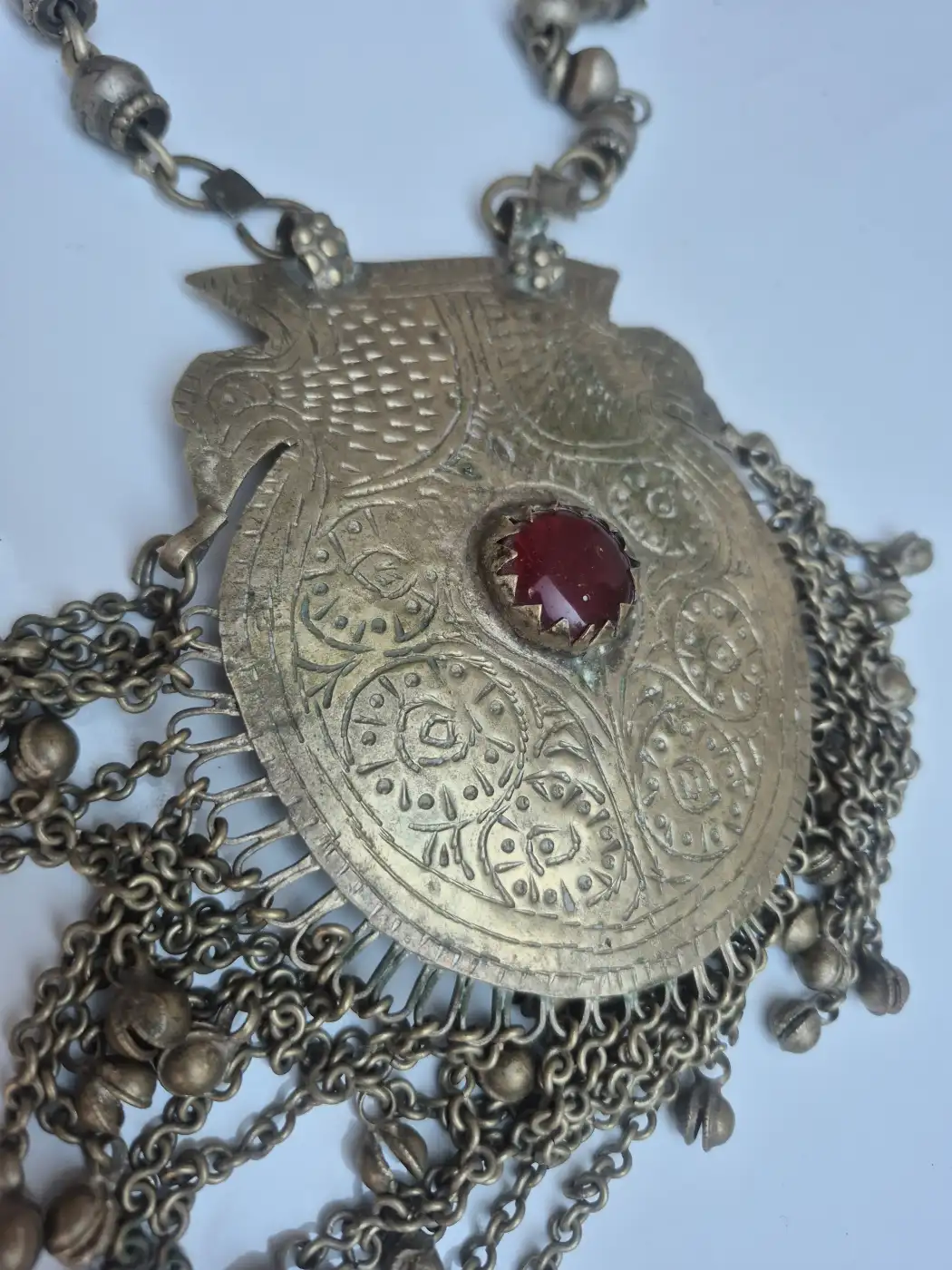 Vintage Kashmiri Habba Khatoon Handmade Pendant Necklace - Image 3