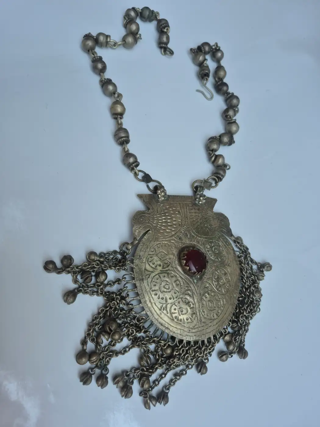 Vintage Kashmiri Habba Khatoon Handmade Pendant Necklace - Image 2