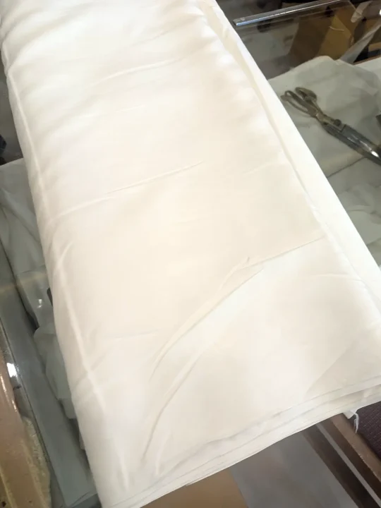 Pure Kashmir Mulberry Silk Fabric – White, 3 Meter Length and 45 Inches Wide - Image 2