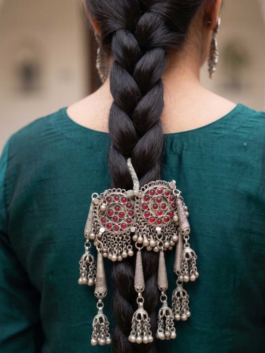 Kashmiri Parandha Jewellery for Hair | Handmade Traditional Hair Ornament