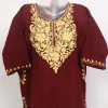 Ahba Maroon Kashmiri Girls Pheran With Aari Work In Cashmilon Wool (1 to 2Y)