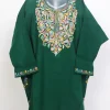 Naeema Kashmiri Girls Pheran in Dark Green Cashmilon Wool with Aari Work (3 to 4Y)